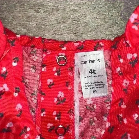 Carter's Red Polka Dot One Piece - Picture 3 of 3